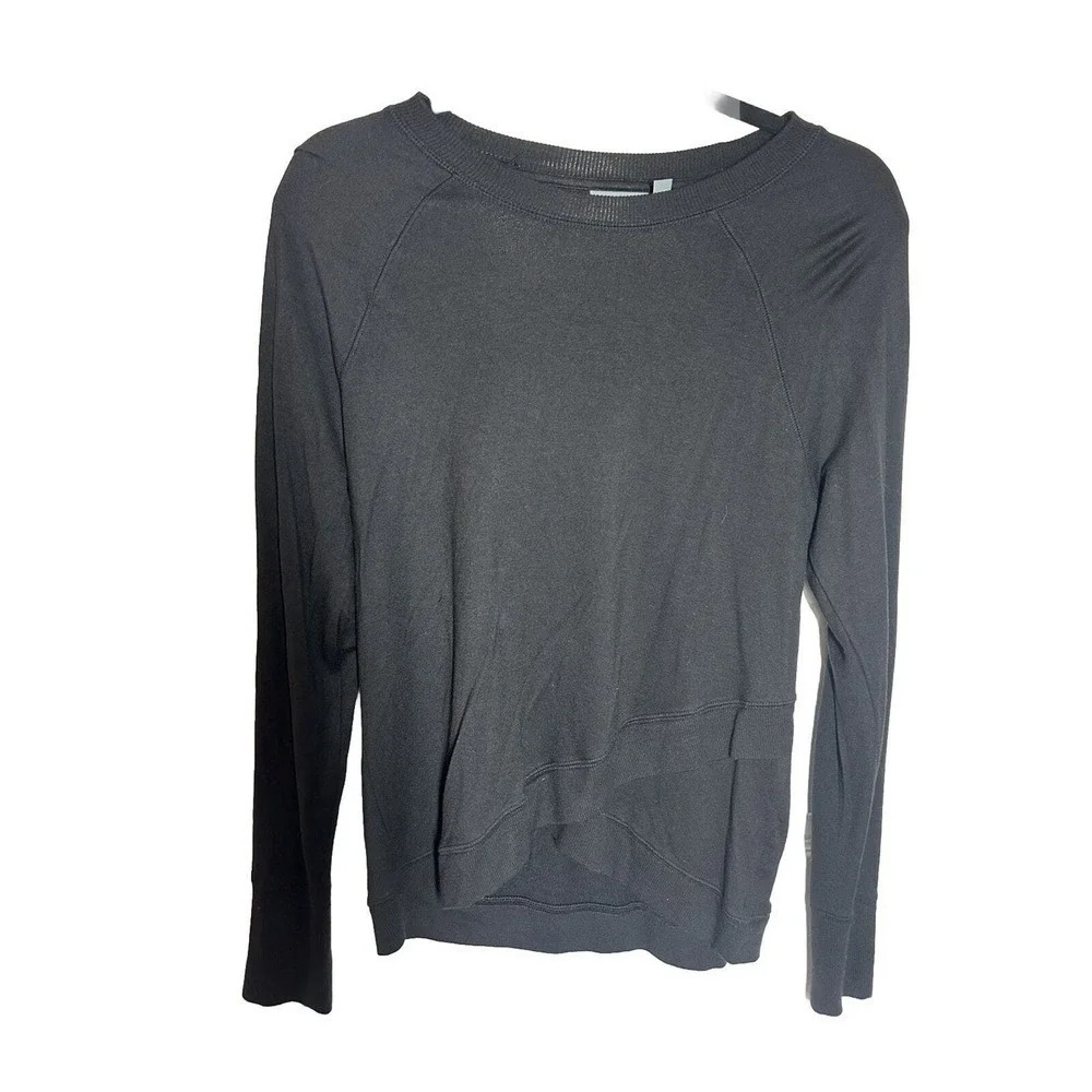 Athleta Women’s Size S Black Modal Blend Criss Cross Pullover Sweatshirt